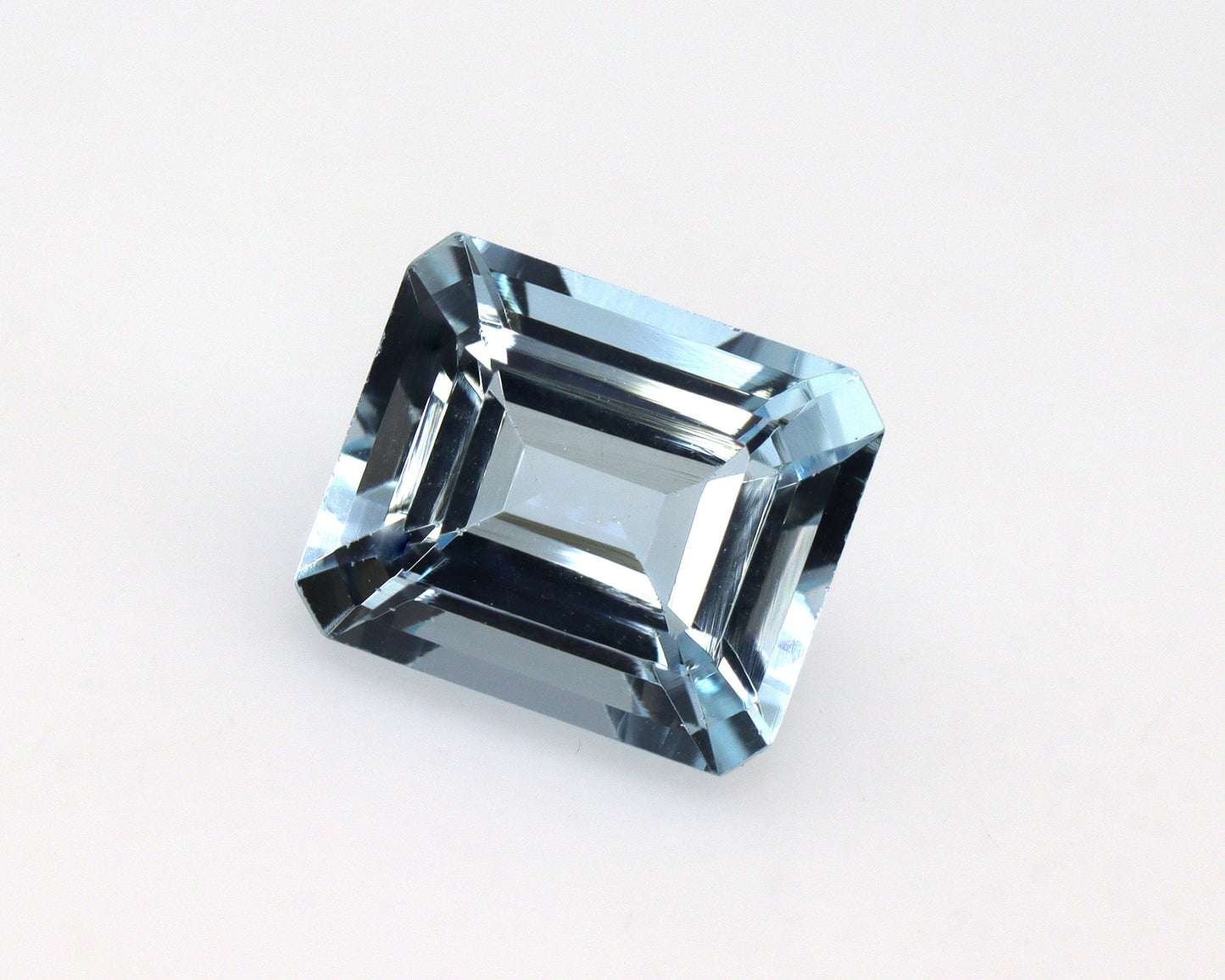 Aquamarine Emerald Cut, 2.3 Ct Faceted Aquamarine For Engagement Ring, Top Quality, Simple Aquamarine Ring, Octagon Ring, For Jewelry Making