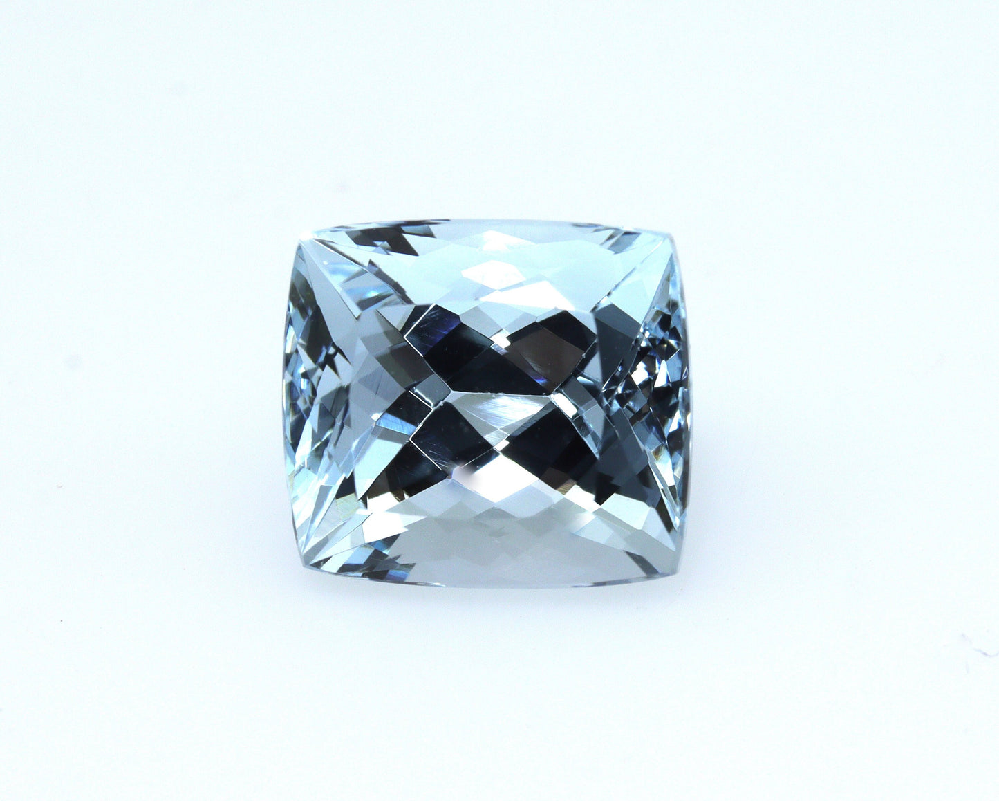 SPECIAL CUT! 5.6 Ct AAA Natural Aquamarine Cushion, Unique Micro-Faceted Cushion Gem, Medium Blue Aquamarine, March Birthstone Gem