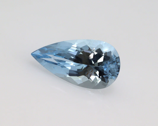 1.49 Cts Natural Aquamarine • 11.2×6.1 mm Pear Cut • AAA Quality • Light–Medium Blue • Pear Ring/Pendant Gemstone