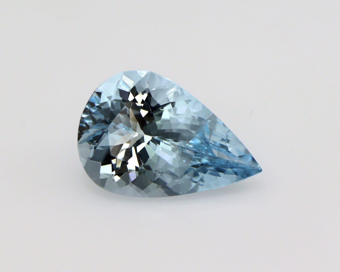 4.3 Ct Natural Aquamarine Pear Cut, 15x10 mm Medium Blue Gem, Eye Clean Aquamarine for Ring or Pendant, AAA Loose March Birthstone