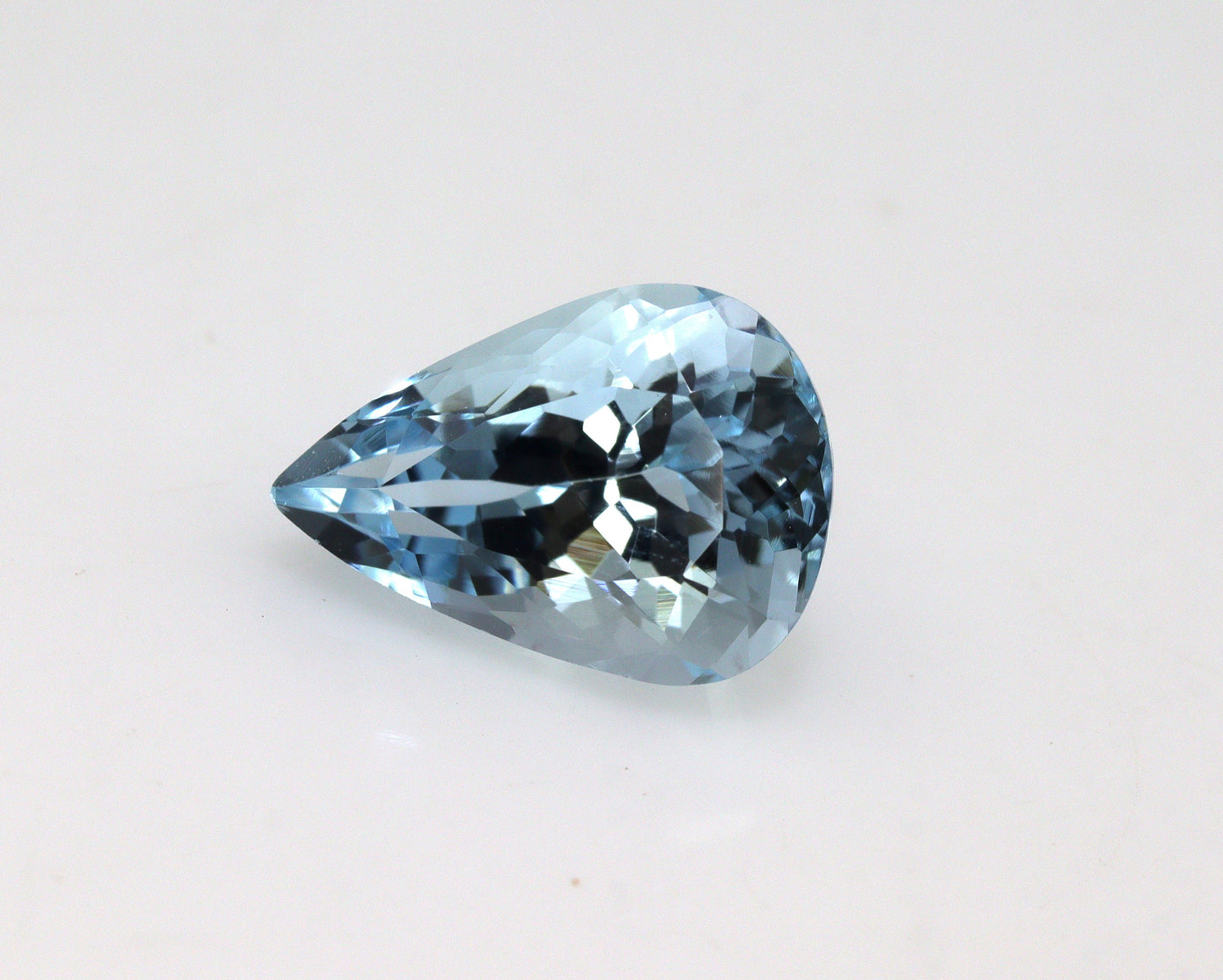 AAA Natural Aquamarine 3.2 Ct Pear Cut Gemstone | Loupe Clean Blue Aquamarine | March Birthstone | Unheated Untreated Aquamarine for Ring