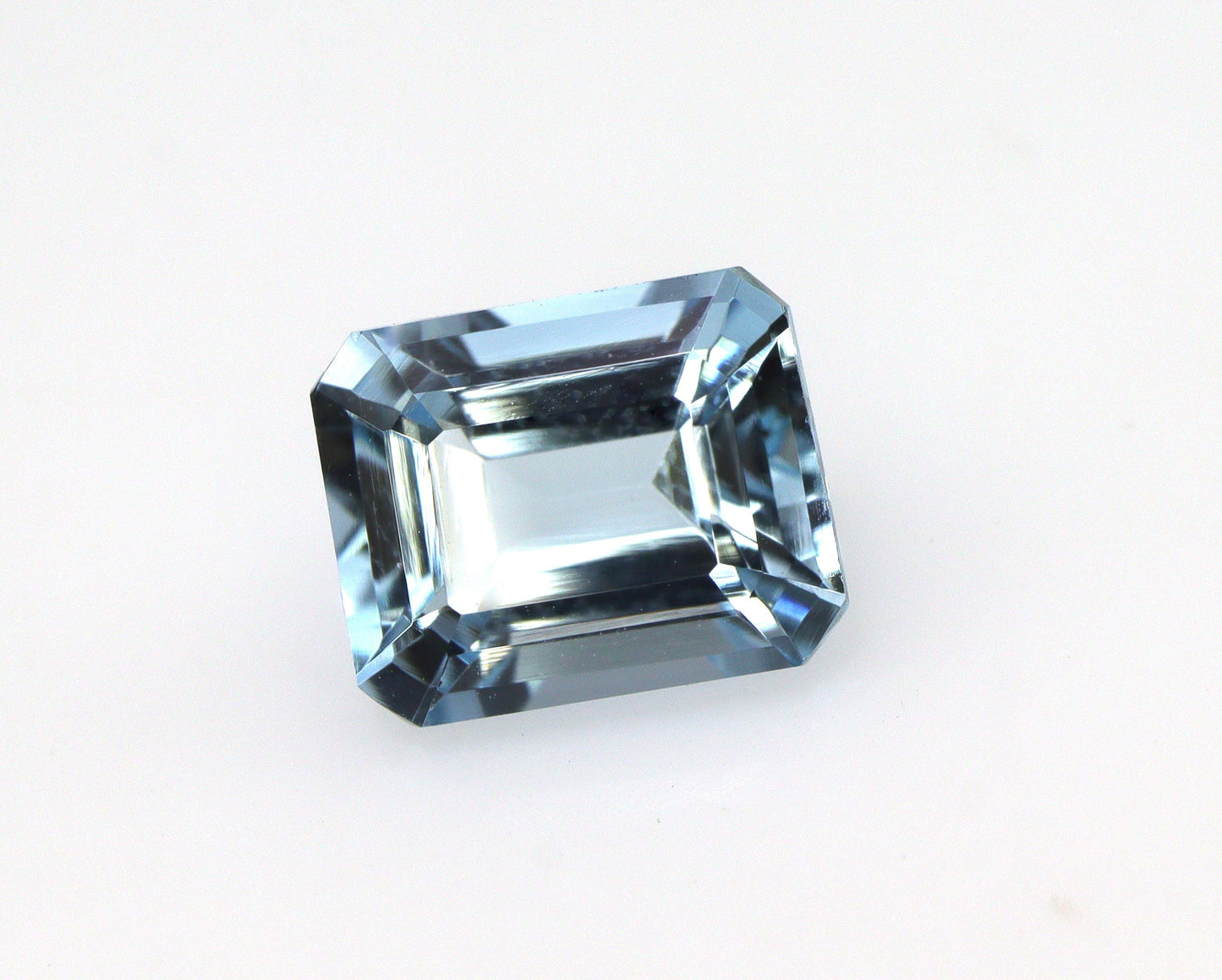 Natural Aquamarine Emerald Cut 6.9x5.5 mm, Medium Blue AAA Gemstone, Loose Aquamarine for Dainty Solitaire Ring or Pendant, March Birthstone