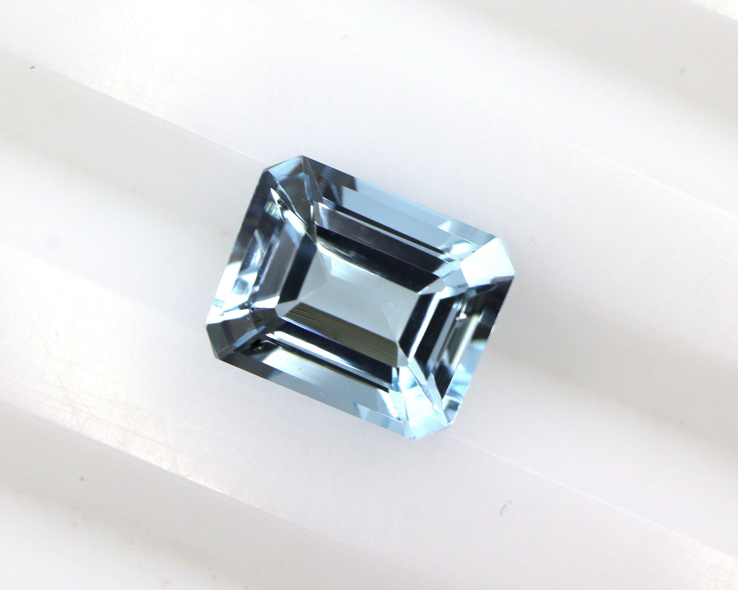 Natural Aquamarine Emerald Cut 6.9x5.5 mm, Medium Blue AAA Gemstone, Loose Aquamarine for Dainty Solitaire Ring or Pendant, March Birthstone