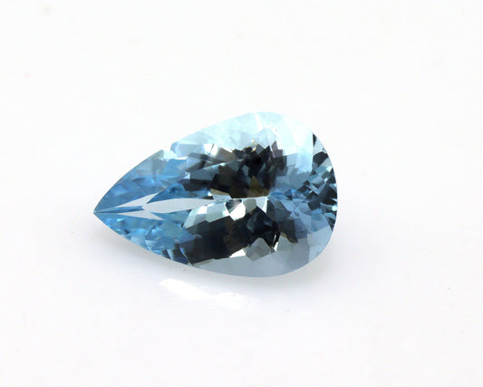 Finest Blue 2.76 Ct Pear Cut Aquamarine | AAA+ Natural | Medium to Dark Blue | Loupe Clean | Pear Ring or Pendant | Loose Aquamarine