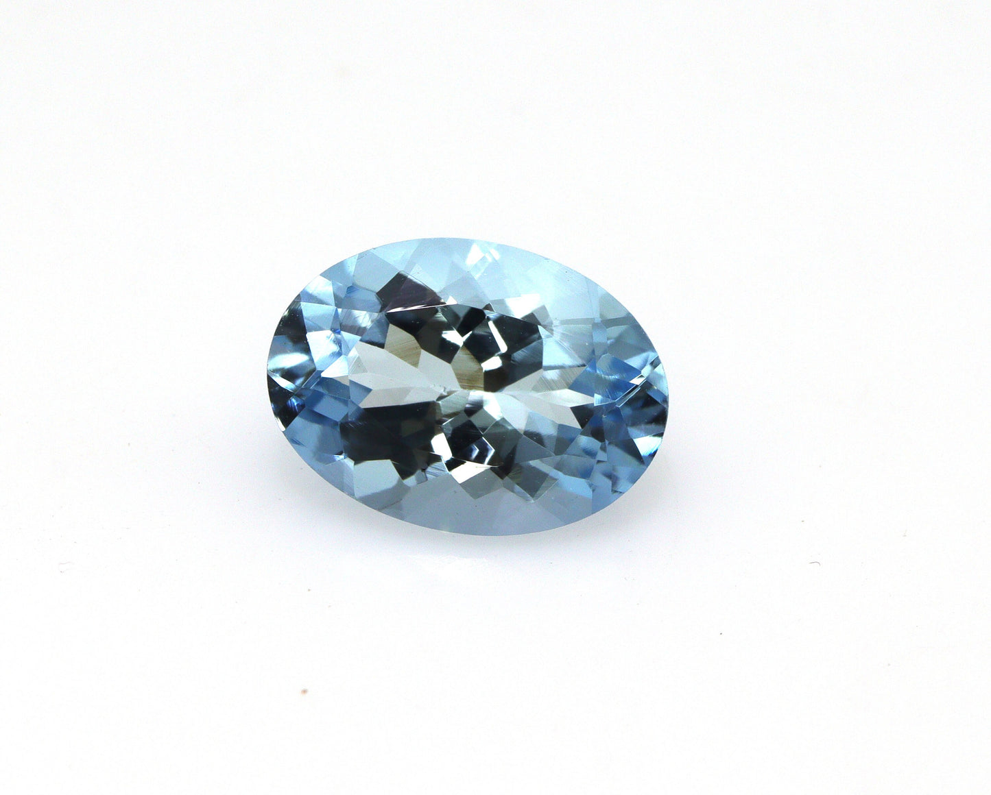 Top Color 2.5 Ct Natural Aquamarine Oval Cut | Close to Santa Maria Blue | Loupe Clean Loose Gemstone