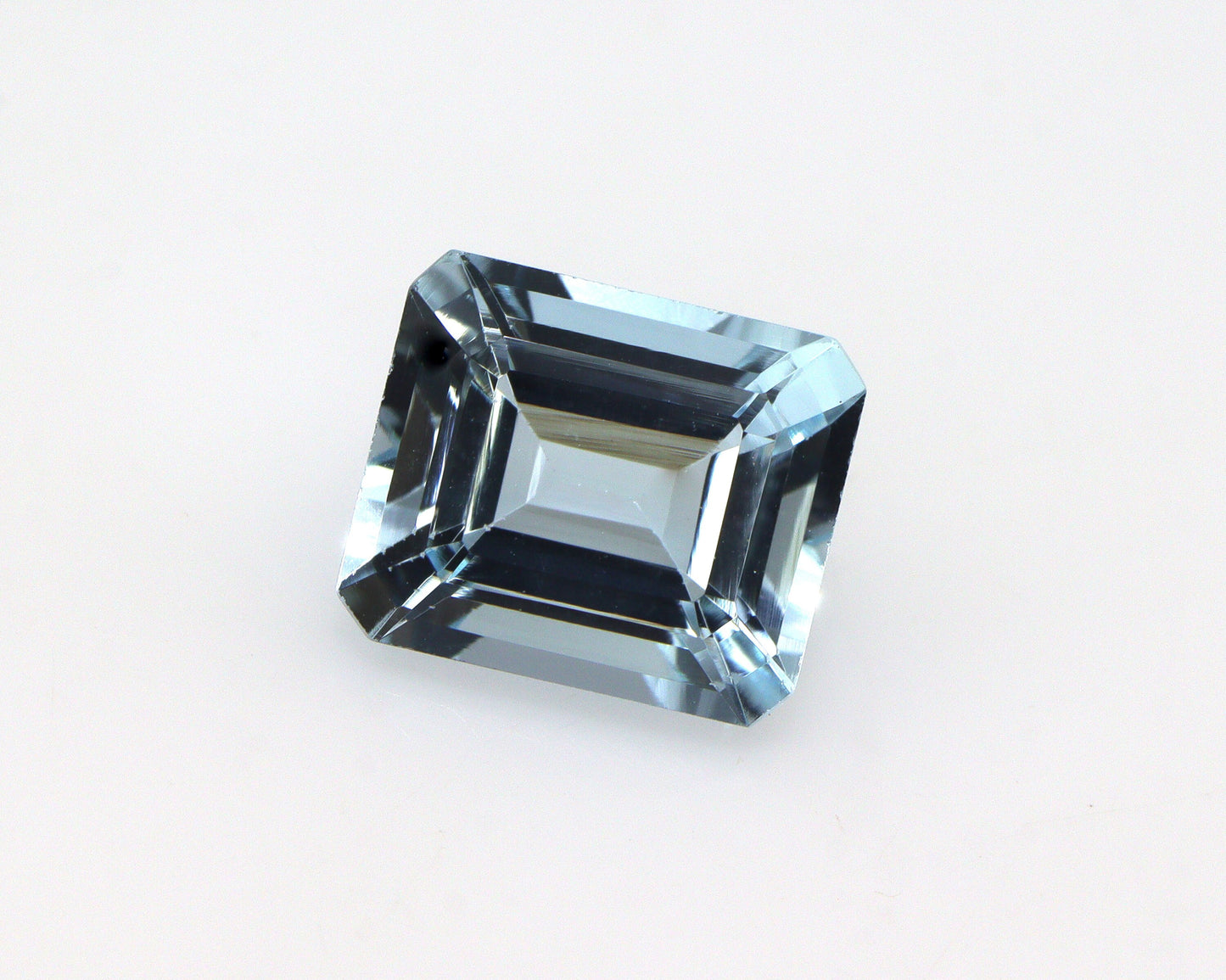 Aquamarine Emerald Cut, 2.3 Ct Faceted Aquamarine For Engagement Ring, Top Quality, Simple Aquamarine Ring, Octagon Ring, For Jewelry Making