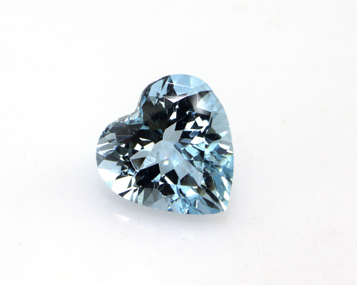 2.2 Ct AAA Natural Aquamarine Heart Cut | Top Blue, Unheated Gemstone for Ring or Pendant