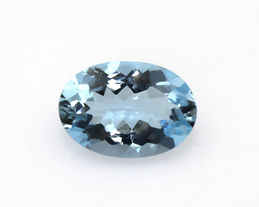 2 Ct Aquamarine Oval 10.4x7.4 mm | AAA+ Top Blue Gemstone | March Birthstone | Natural Loose Aquamarine for Ring, Pendant, Necklace
