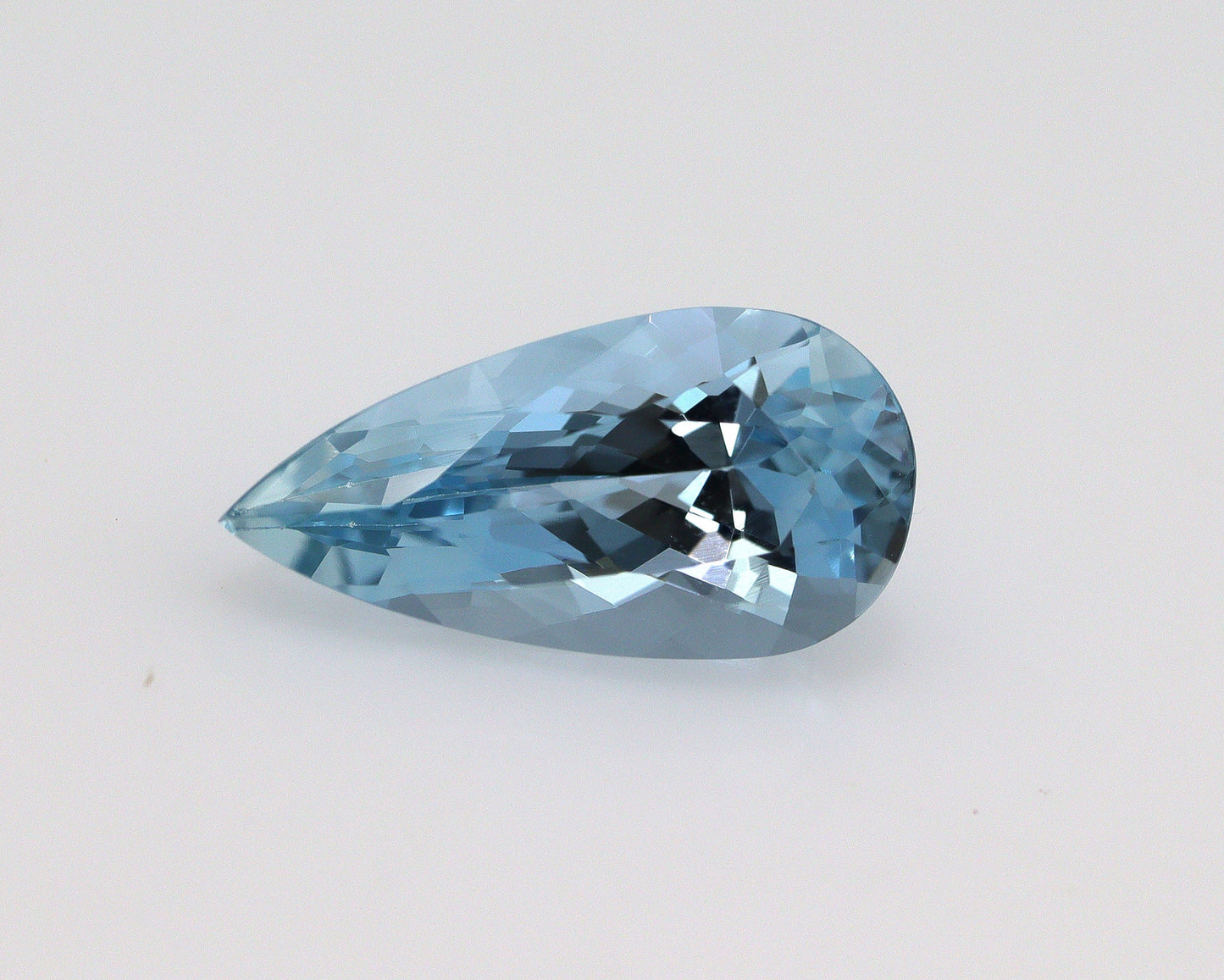 12x6 mm Aquamarine Pear Cut Gemstone, AAA Natural Aquamarine 1.79 Ct, Medium Blue Pear Stone For Fine Jewelry
