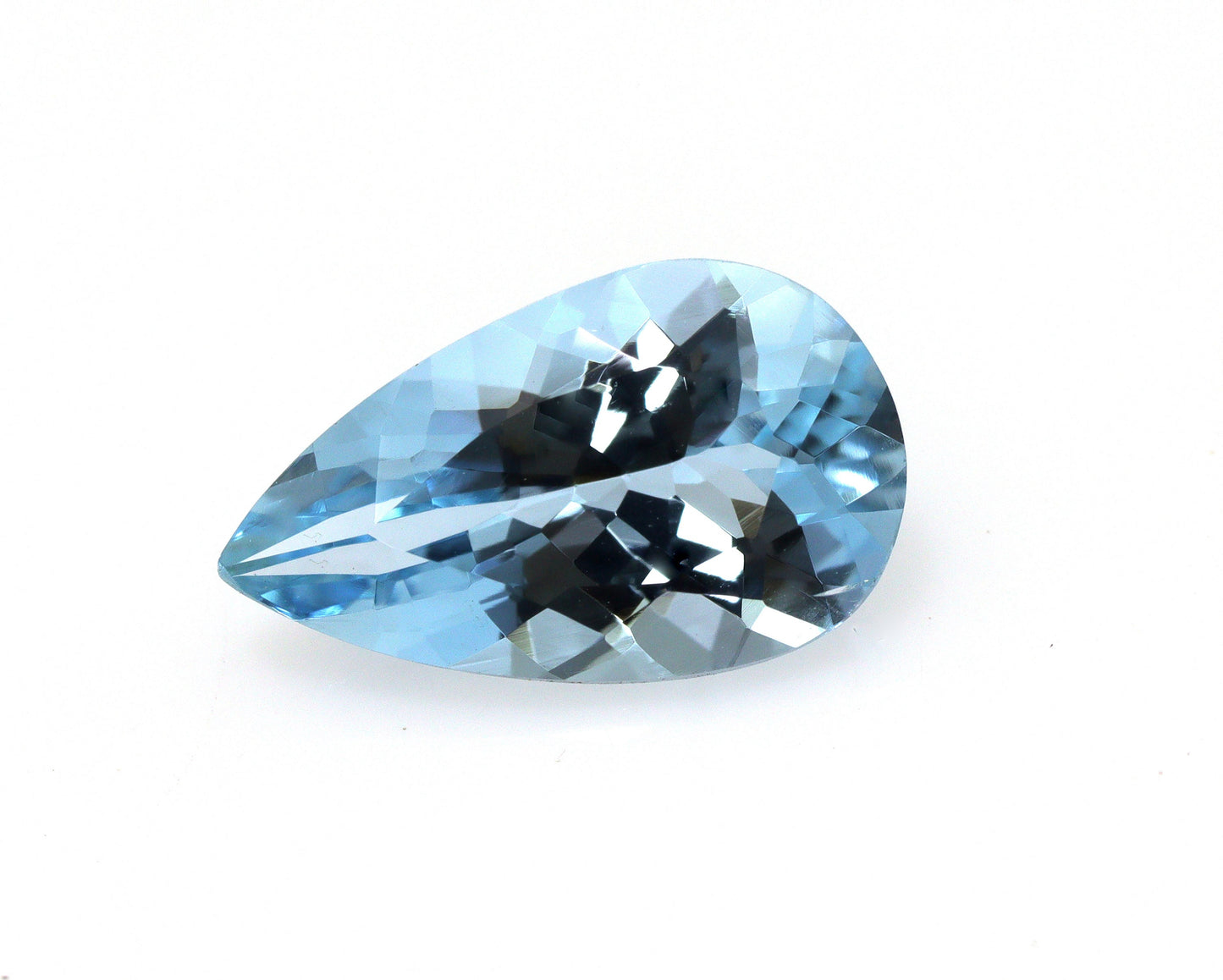 2 Ct AAA+ Natural Aquamarine Pear Cut | 11.9x7 mm Medium to Dark Blue Faceted Gemstone | High Saturation Aquamarine for Ring or Pendant