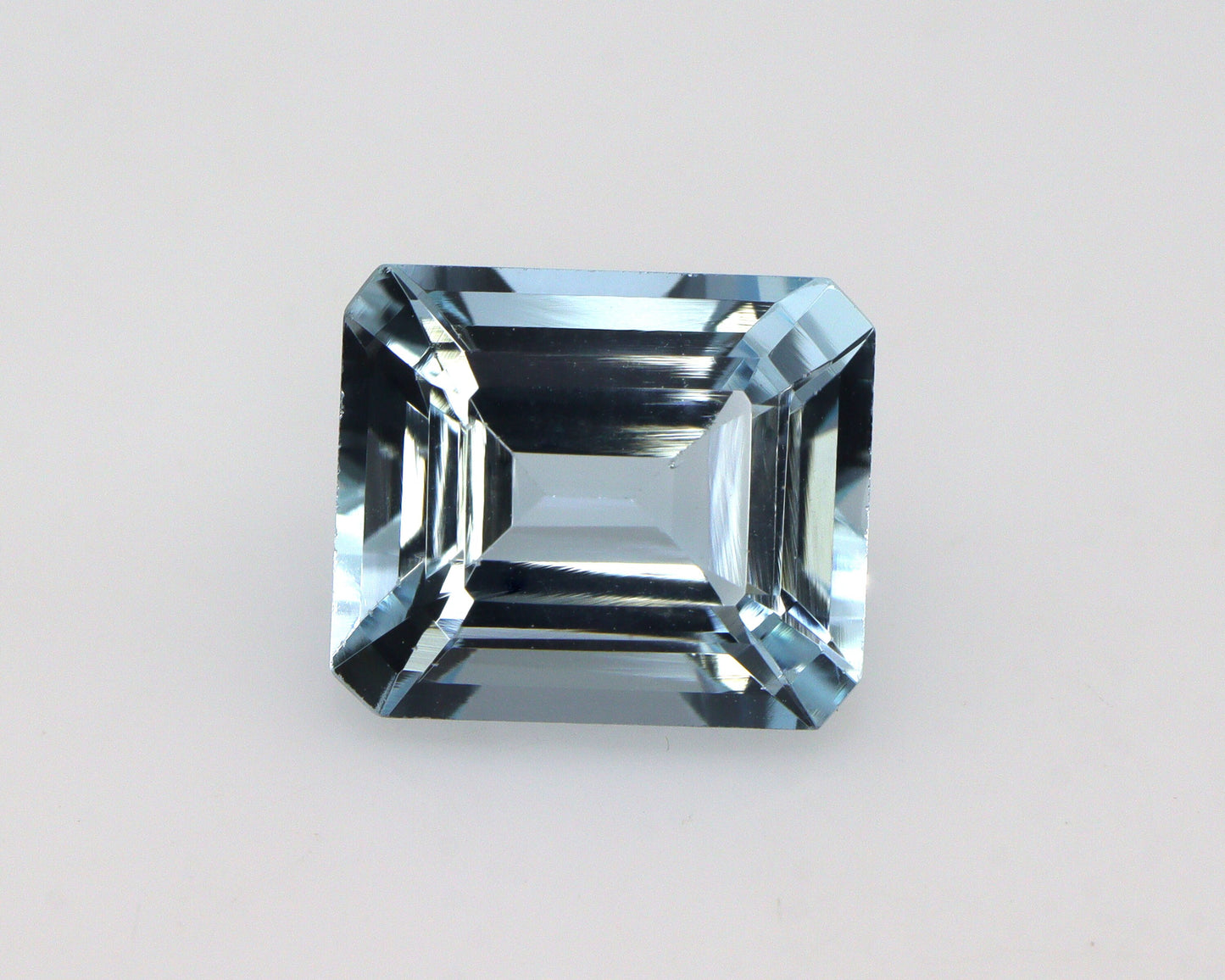 Aquamarine Emerald Cut, 2.3 Ct Faceted Aquamarine For Engagement Ring, Top Quality, Simple Aquamarine Ring, Octagon Ring, For Jewelry Making