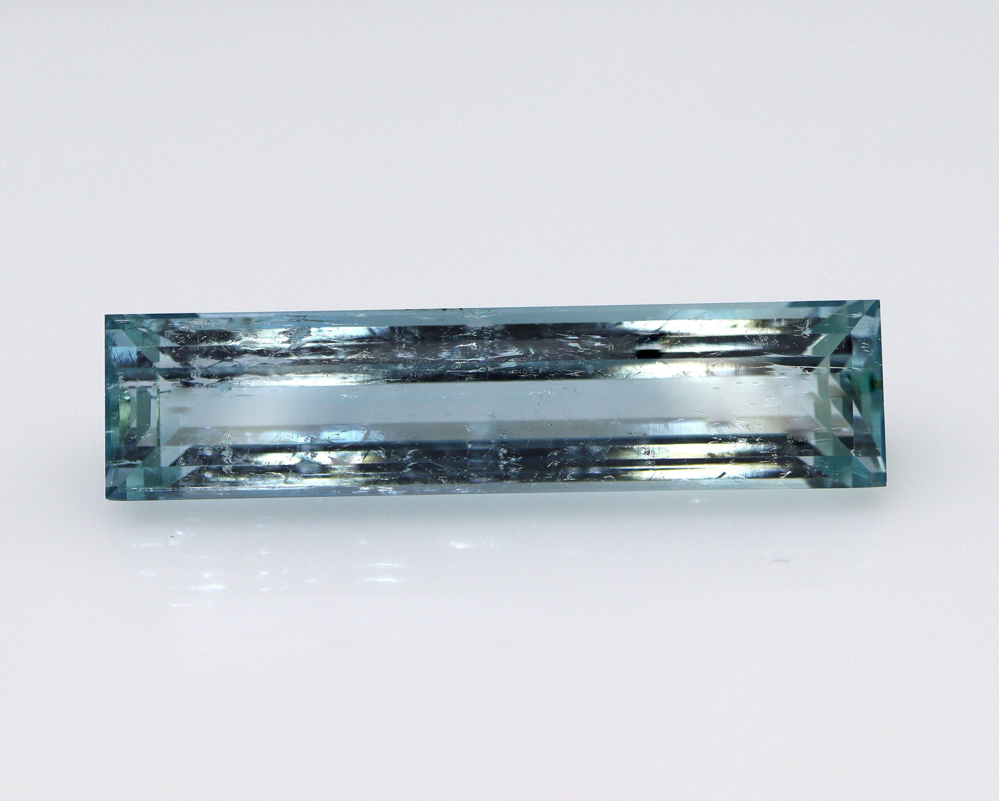 12.4 Ct Aquamarine Baguette 29x6.9 mm | Huge Long Blue Gemstone | March Birthstone | Natural Aquamarine for Vertical Pendant or Ring
