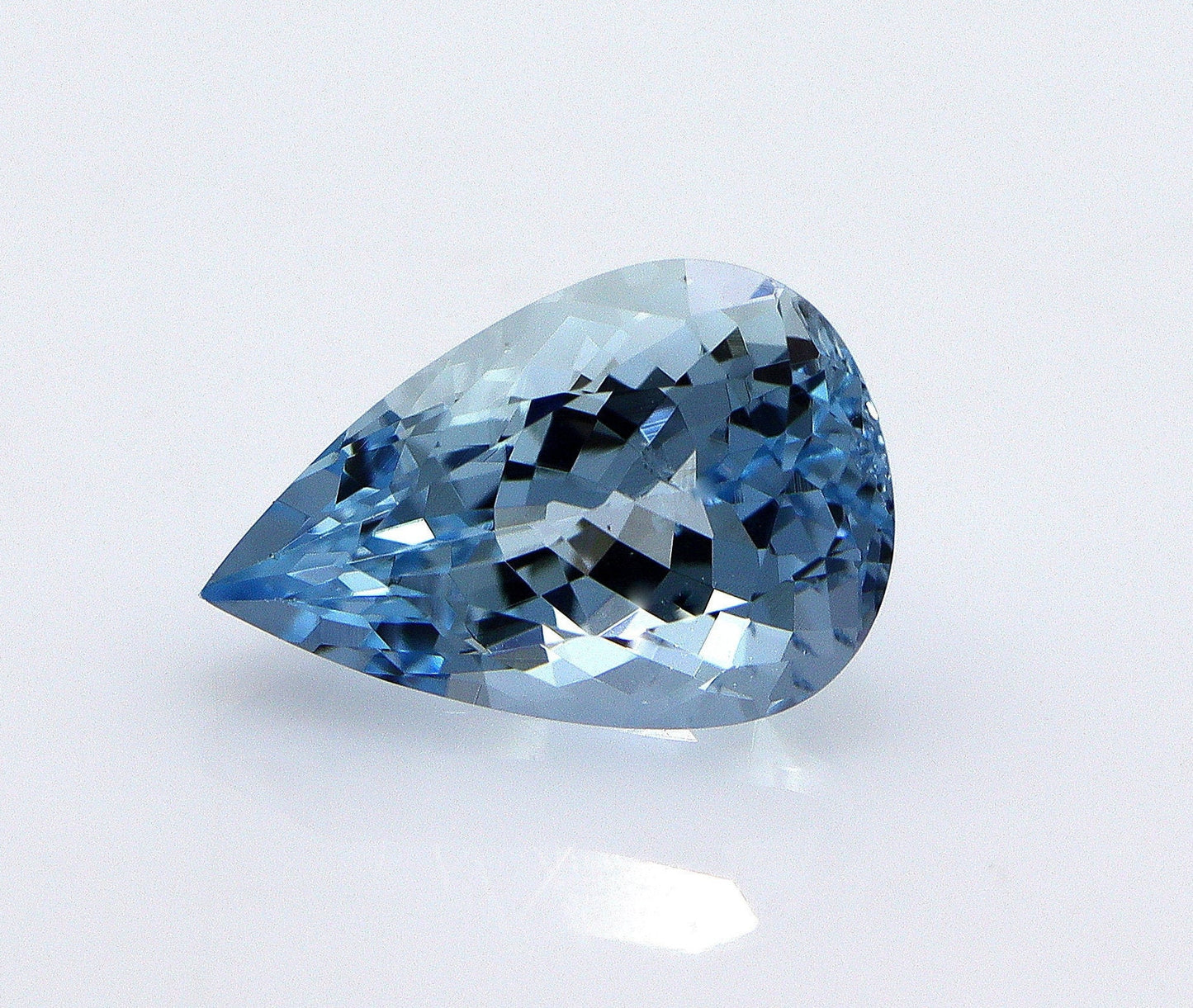 2.1 Ct AAA Natural Aquamarine Pear Cut Gemstone, Medium Blue Eye Clean Aquamarine for Engagement Ring, Loose March Birthstone