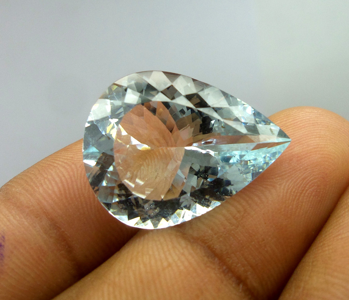 HUGE! 24 Ct AAA Natural AQUAMARINE Pear, Large Aquamarine Gemstone | Big Aquamarine Pendant, Collector Gemstone, Goshenite Pendant, Lustrous