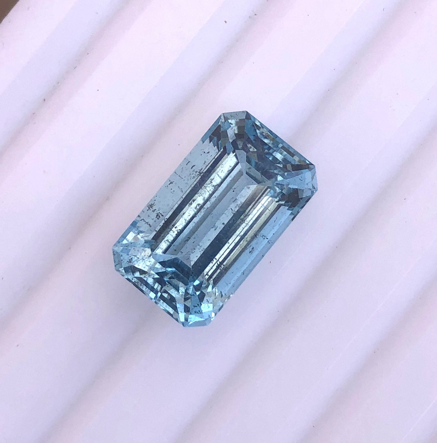 BIG 8.10 Cts Dark Blue Aquamarine • Emerald Cut • Rare & Natural • Statement Necklace Stone • Big Solitaire Ring • Vintage Ring Gemstone