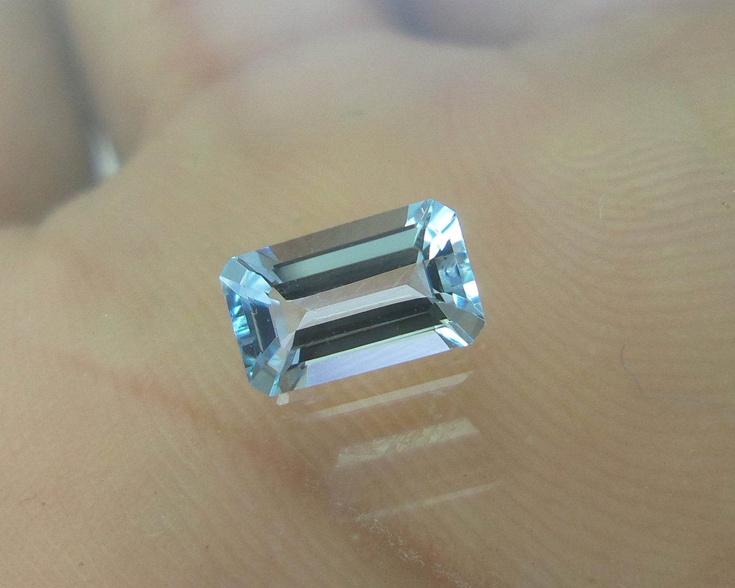 Genuine Aquamarine Emerald Cut - Medium Blue Loose Gemstone, 7x4.3 mm, High Quality Aquamarine