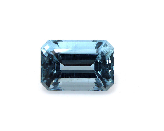 8.6 Ct Natural Aquamarine Emerald Cut 14x9.7mm, Blue Faceted Gem for Engagement Ring, Statement Necklace, March Birthstone Jewelry