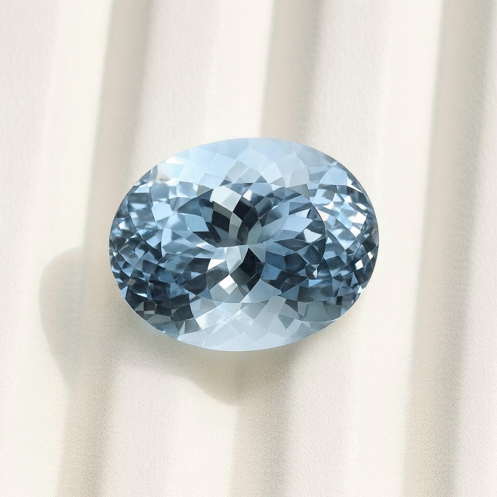 4.4 Ct AAA Natural AQUAMARINE Oval Cut, HIgh Grade Medium Dark Blue Aquamarine For Oval Ring, Oval Cut Pendant, For Gold & Diamond Ring