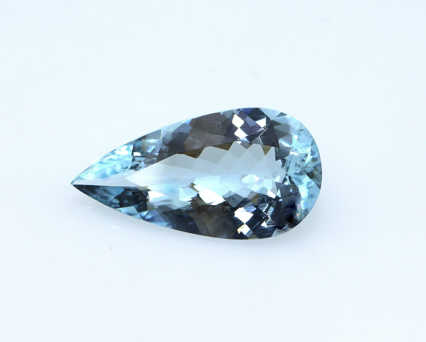 3.9 Ct Aquamarine Pear Cut Gemstone, AAA Natural Aquamarine 17.5x9.2 mm, Dark Blue Pear Shape Aquamarine