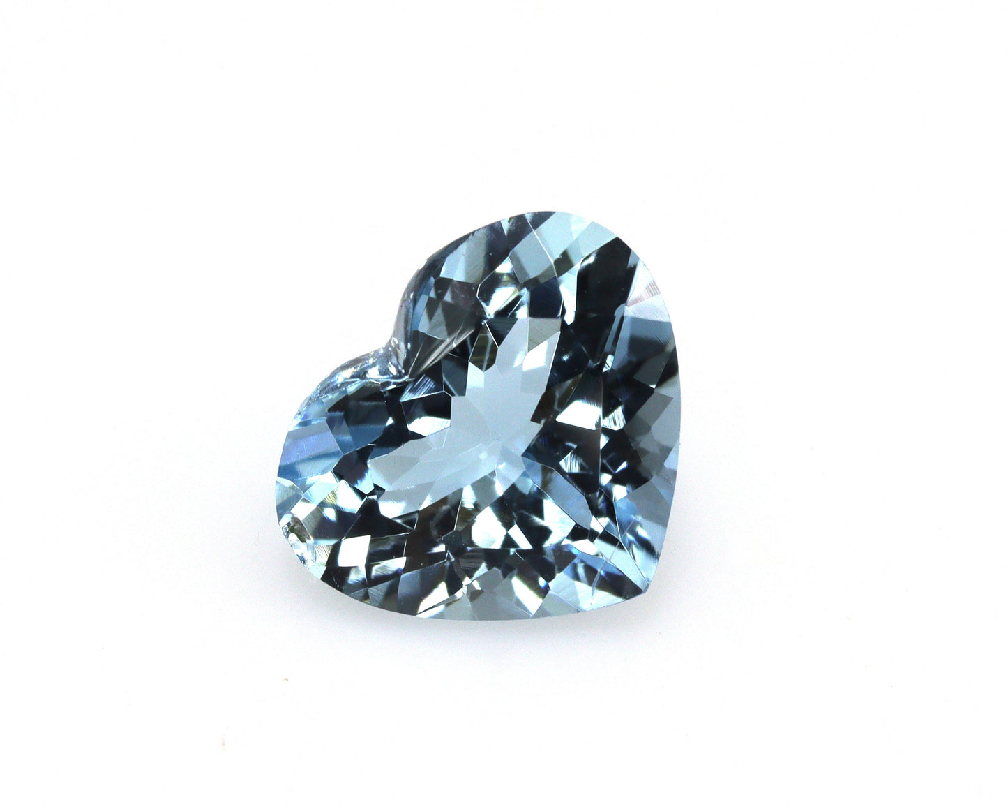 2.32 Ct AAA+ Natural Aquamarine Heart Cut | SUPER BLUE, Loupe Clean, Unheated Gemstone for Ring or Pendant