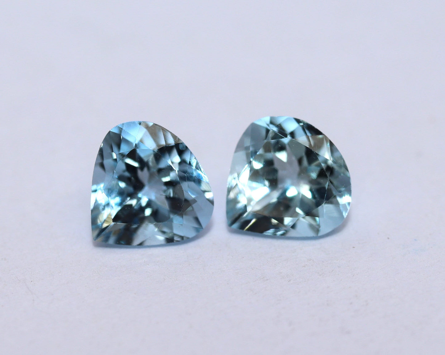 7 mm Heart Cut Aquamarine Gemstone | AAA+ Natural Blue Aquamarine | Loupe Clean Unheated Aquamarine | March Birthstone for Ring or Pendant