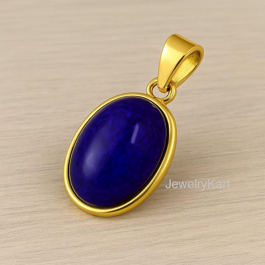 Large Tanzanite Pendant 24.9 Ct | Oval Tanzanite Cabochon Sterling Silver | Tanzanite Necklace, December Birthstone Gift