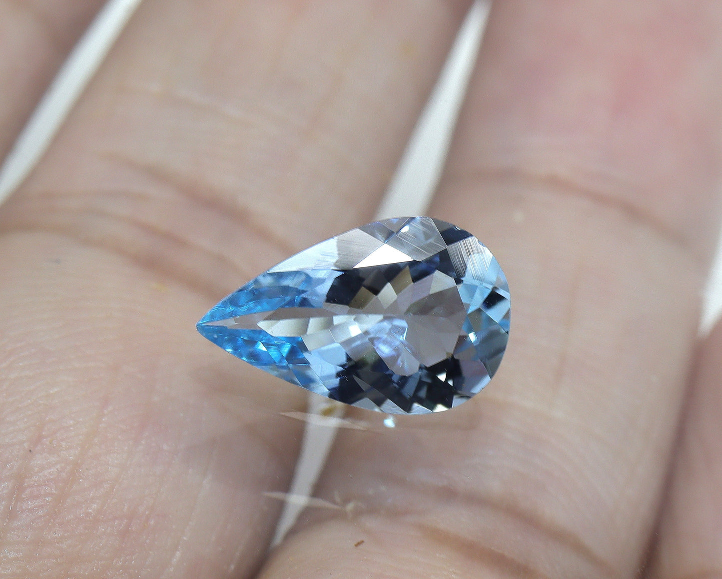 2.26 Ct AAA+ Natural Aquamarine Pear Cut – Deep Dark Blue | 12.9×8.3 mm Loupe Clean | Finest Quality Unheated Aquamarine