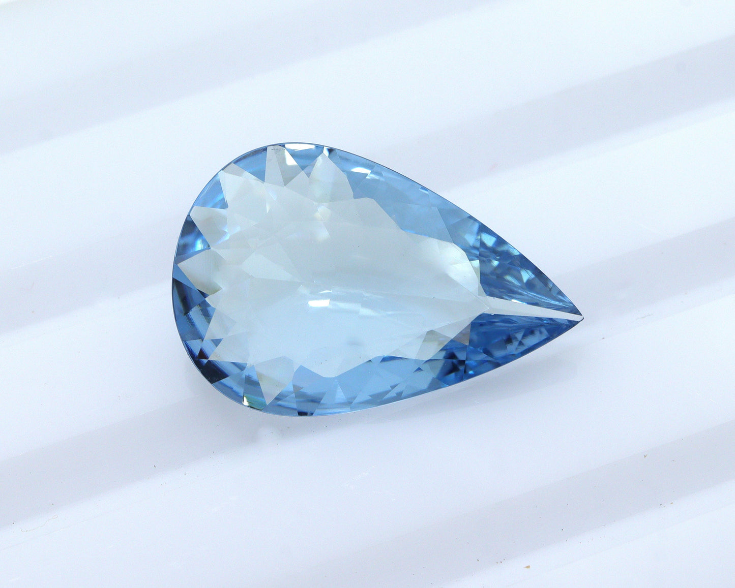 7.7 Ct AAA Natural Aquamarine Pear Cut | Top Blue Loose Gemstone | Statement Engagement Ring or Necklace | Eye Clean Custom Jewelry Gemstone