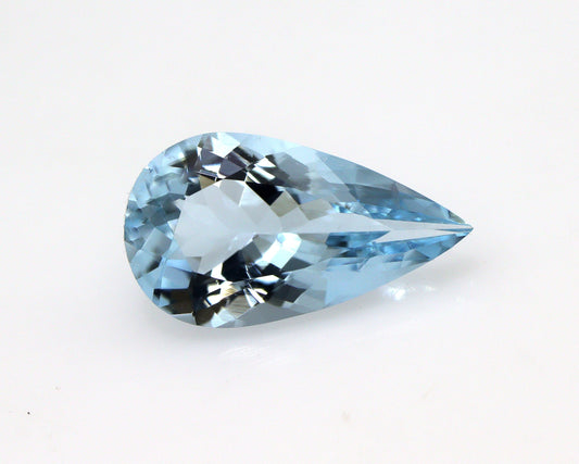 2.6 Ct Natural Aquamarine Pear Cut 14.2x8 mm, AAA Loose Gemstone, Medium Blue March Birthstone, Tear Drop Aquamarine