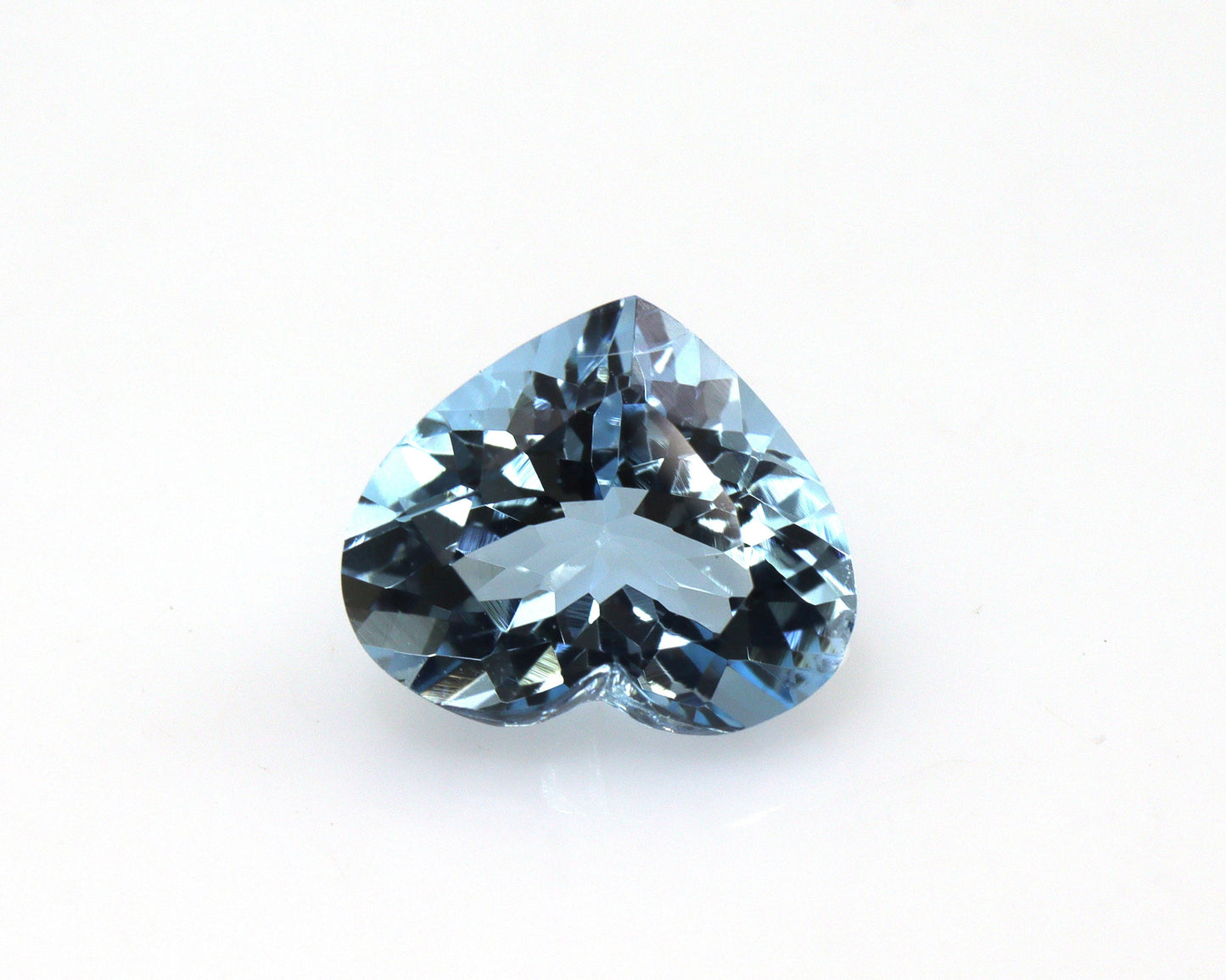 2.32 Ct AAA+ Natural Aquamarine Heart Cut | SUPER BLUE, Loupe Clean, Unheated Gemstone for Ring or Pendant