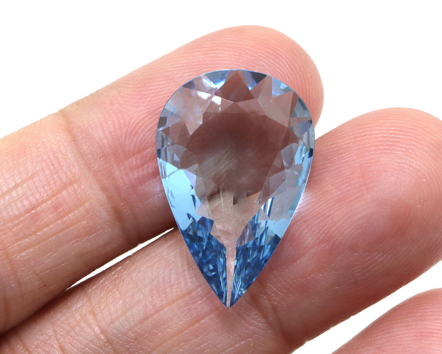 7.7 Ct AAA Natural Aquamarine Pear Cut | Top Blue Loose Gemstone | Statement Engagement Ring or Necklace | Eye Clean Custom Jewelry Gemstone