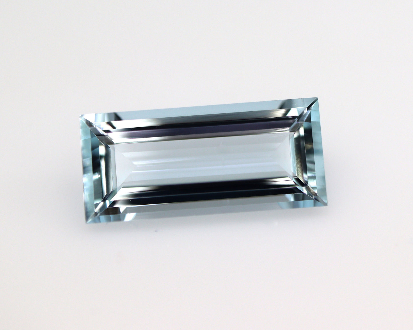 5.6 Ct Long Baguette Aquamarine | AAA+ Natural Untreated Aquamarine Gemstone | Emerald Cut Blue Gem for East West Ring or Pendant