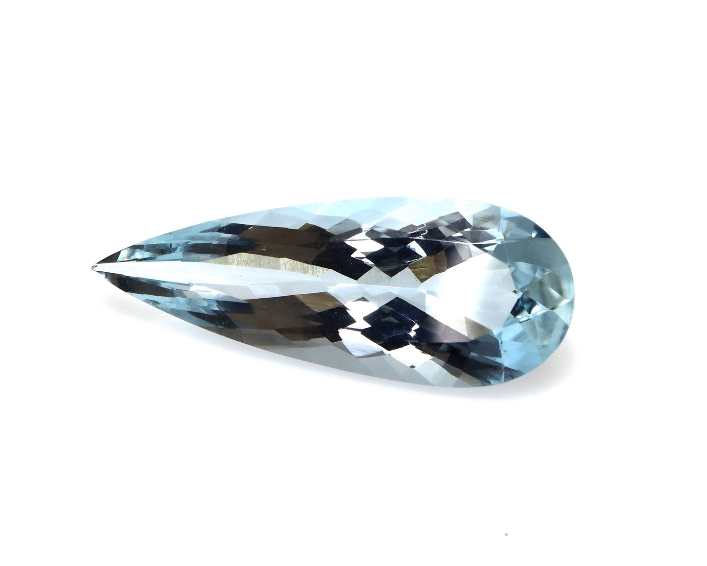 10 Ct Aquamarine Long Pear Cut, 28x10 mm Sleek Elongated Gemstone, AAAA Natural Blue Aquamarine, Long Drop Necklace Stone