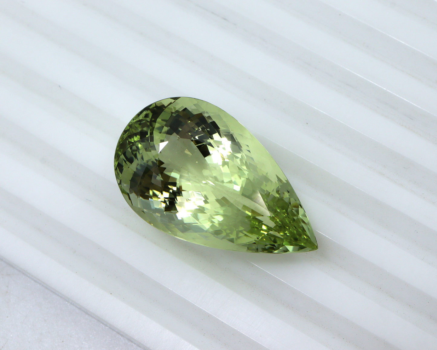 34.7 Ct AAA+ Natural Heliodor – Pear Cut, BIG Greenish Golden Beryl, Collector’s Gemstone, Rare Yellow-Green Beryl