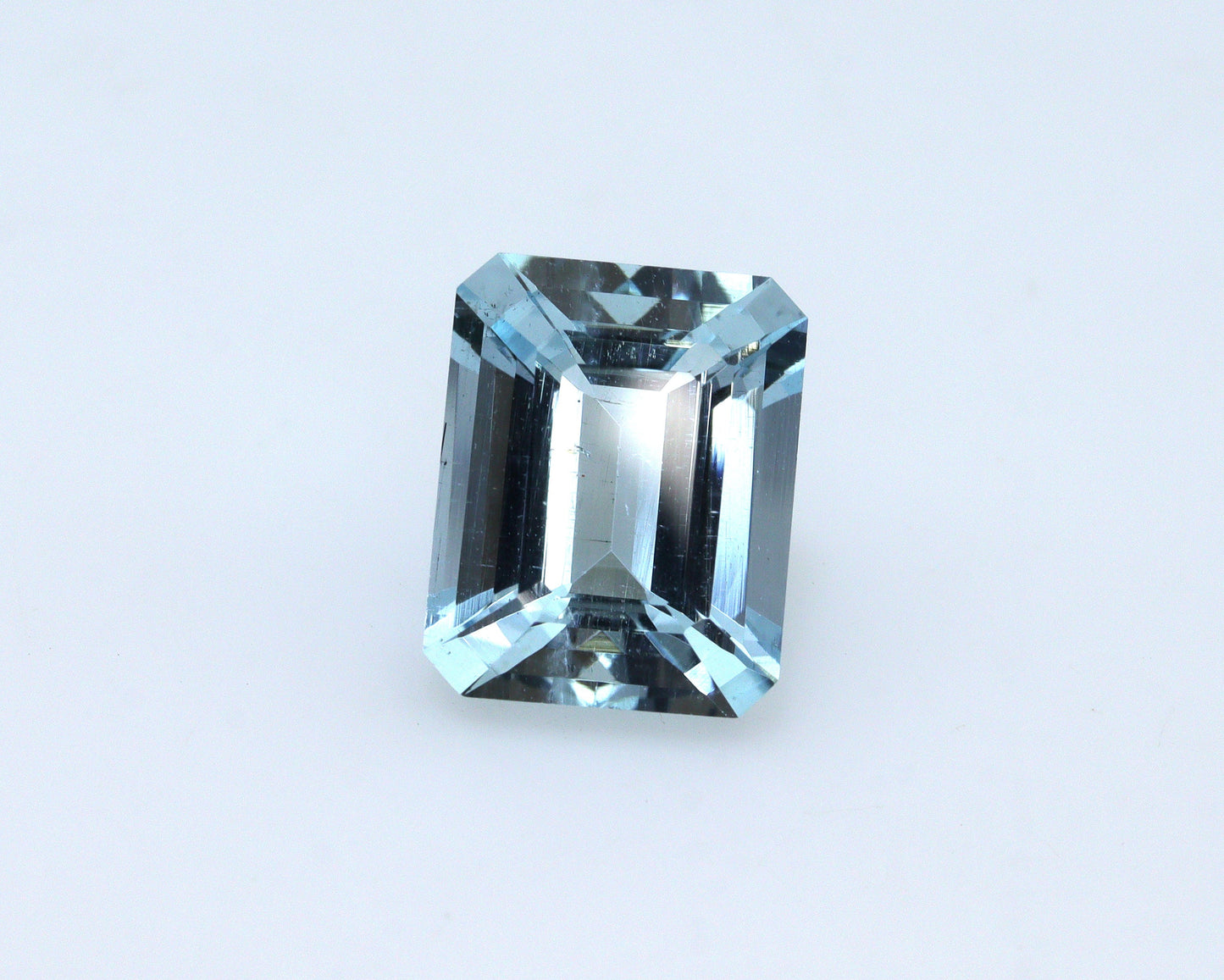 3.8 Ct AAA Aquamarine Emerald Cut 13.6x6.5 mm | Natural Medium Blue Gemstone for Custom Ring, Pendant