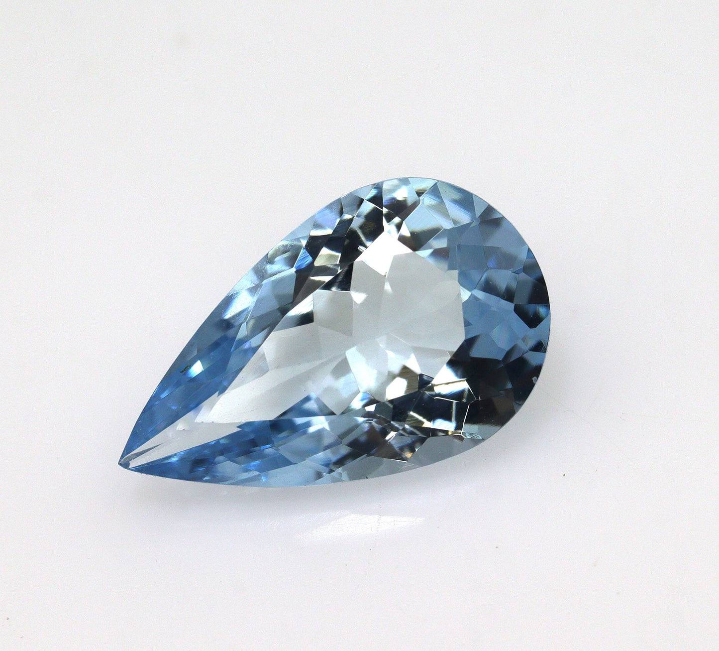 2.5 Ct Dark Blue Aquamarine Pear Cut | AAA Natural Loupe Clean Gem | Unheated & Untreated, Pear Engagement Ring Gemstone, Exclusive Quality