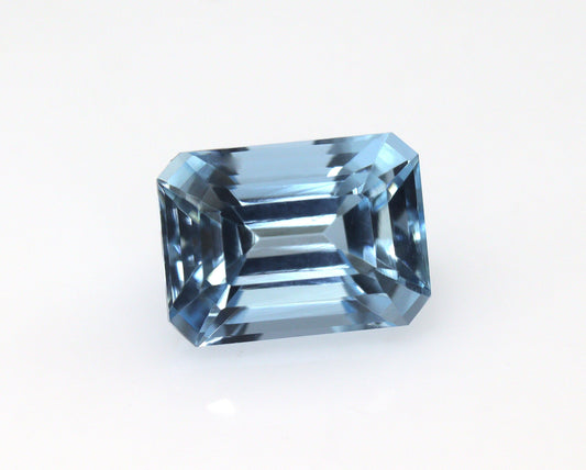 1.4 Ct Fine Quality Natural Aquamarine | Emerald Cut Loose Gemstone | March Birthstone | Blue Aquamarine for Ring or Pendant