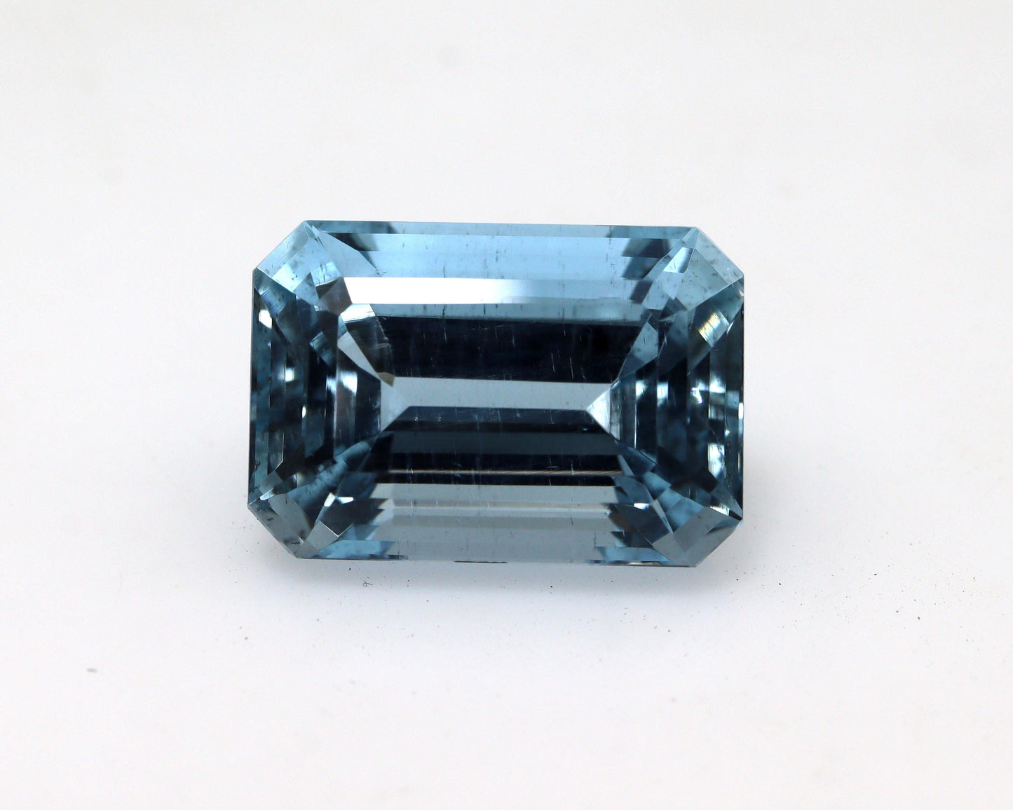 8.6 Ct Natural Aquamarine Emerald Cut 14x9.7mm, Blue Faceted Gem for Engagement Ring, Statement Necklace, March Birthstone Jewelry