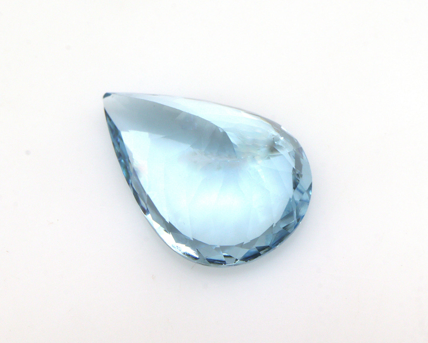 RARE 12.4 Ct Natural Aquamarine Pear Cut, AAA Top Dark Blue Faceted Gemstone for Statement Ring or Pendant, Large Eye-Clean Aquamarine