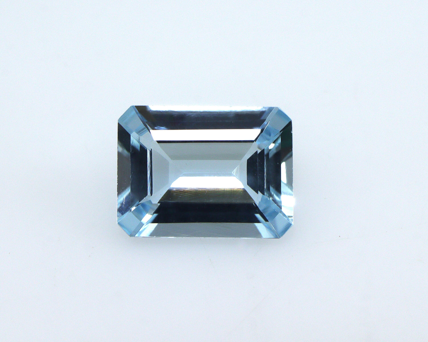 8.9x6.6 mm AAA Natural Aquamarine Emerald Cut | 1.68 Ct Medium Blue Octagon Gemstone | March Birthstone | Fine Grade Loose Aquamarine Stone