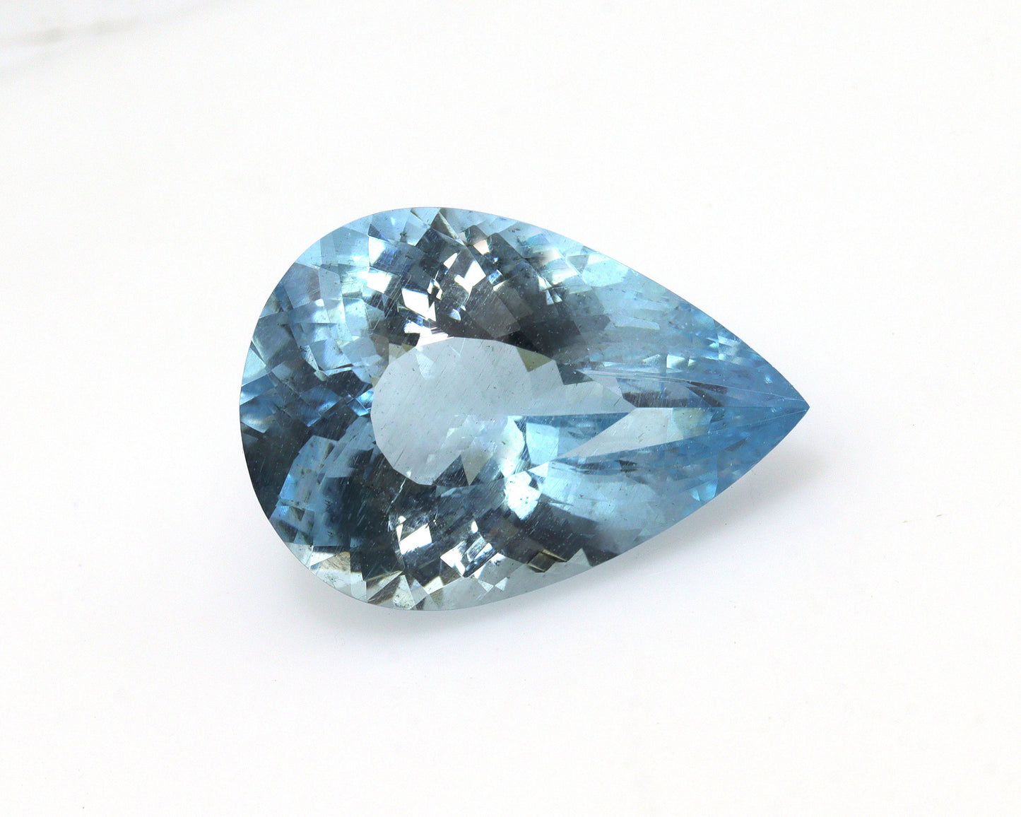 HUGE 12.40 Cts Natural Aquamarine • 19.8×14.2 mm Pear Cut • Rare Medium–Dark Blue • AAA Statement Aquamarine Necklace Stone