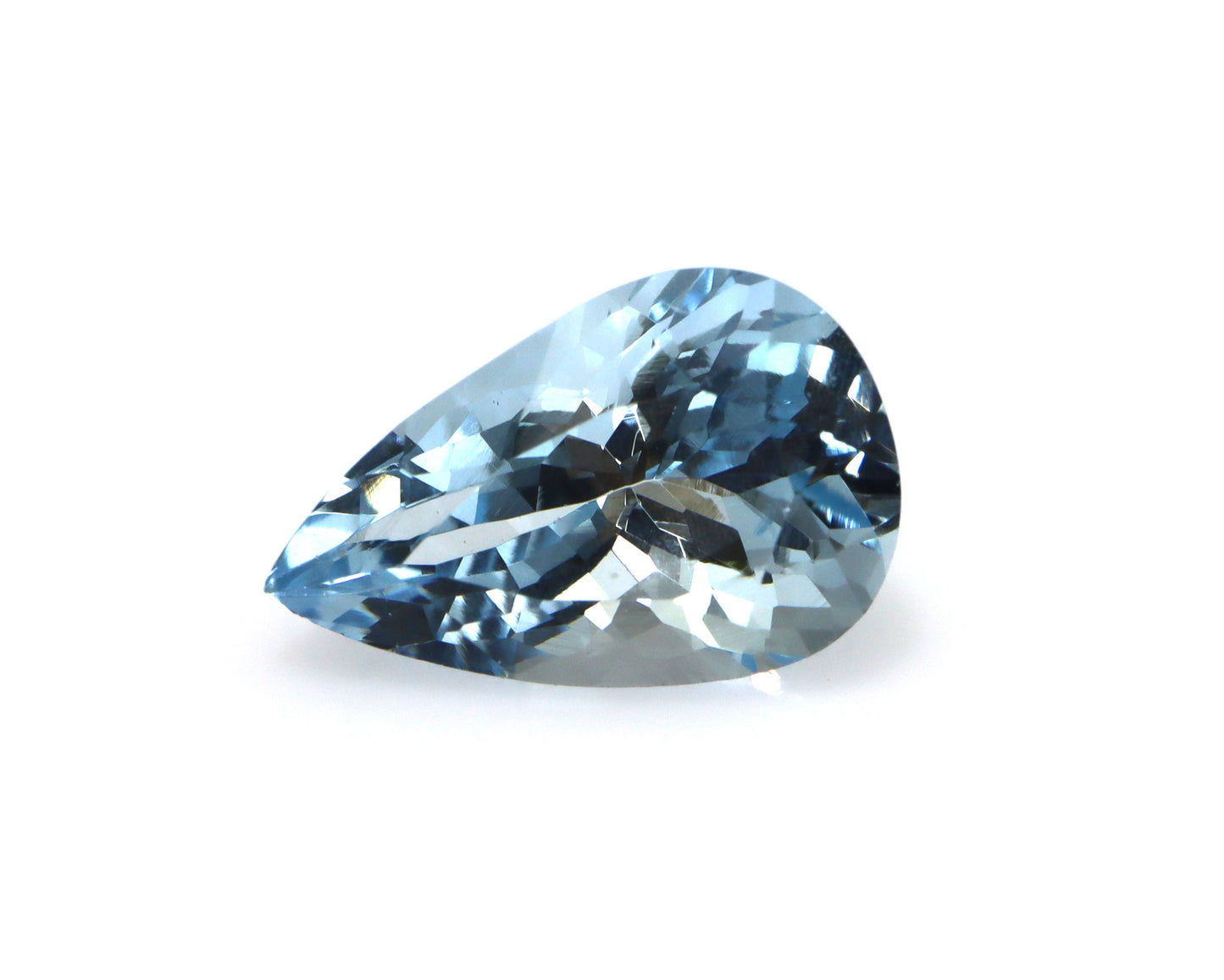 Natural Aquamarine Pear Cut 2.7 Ct Gemstone, AAA Blue Aquamarine for Necklace or Ring, March Birthstone Gift, Faceted Loose Stone