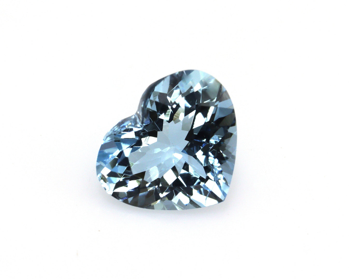 2.32 Ct AAA+ Natural Aquamarine Heart Cut | SUPER BLUE, Loupe Clean, Unheated Gemstone for Ring or Pendant