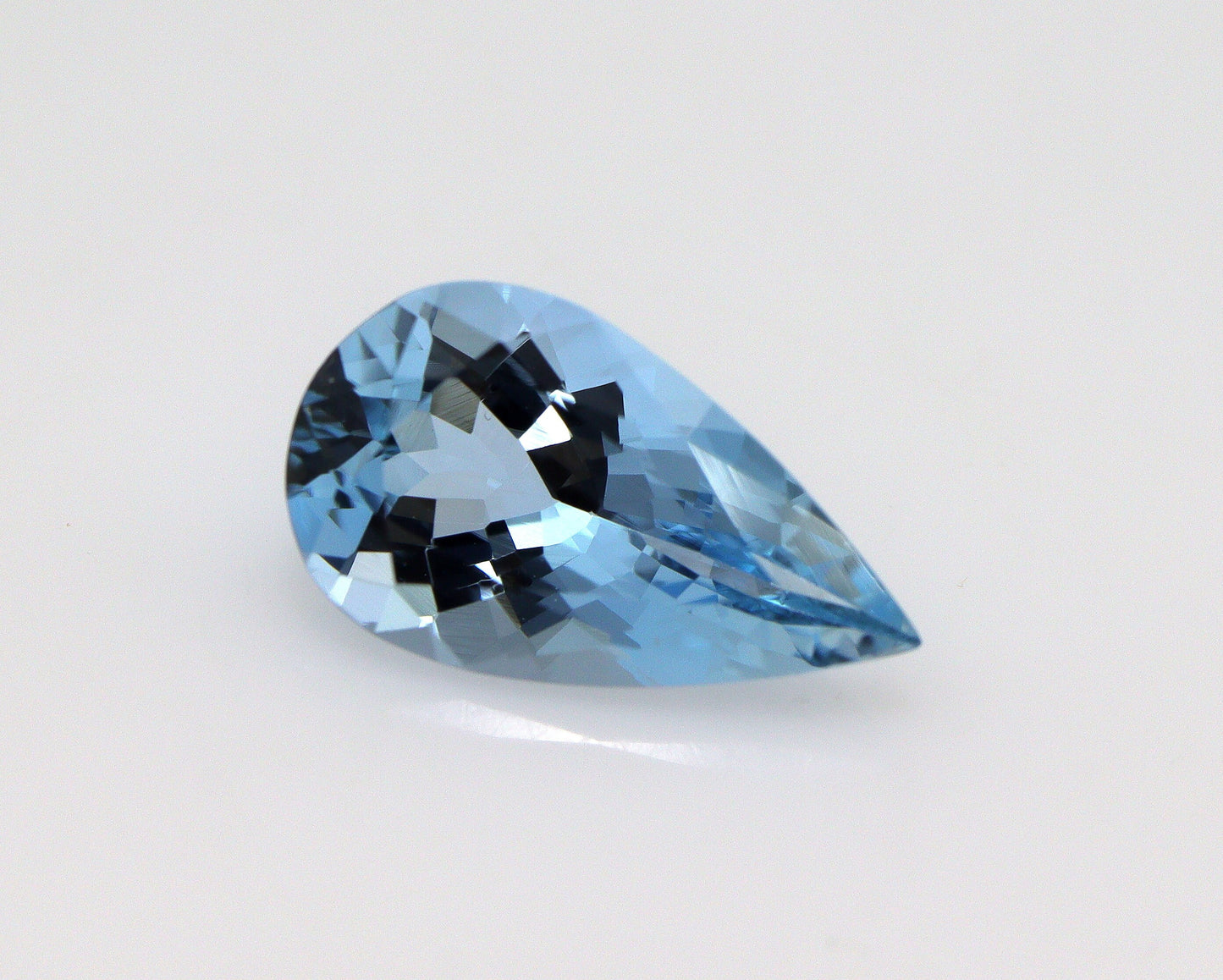 1.63 Ct Aquamarine Pear Cut – AAA+ Dark Blue Gemstone, Natural Pear Shape Aquamarine for Engagement Ring, Santa Maria Color