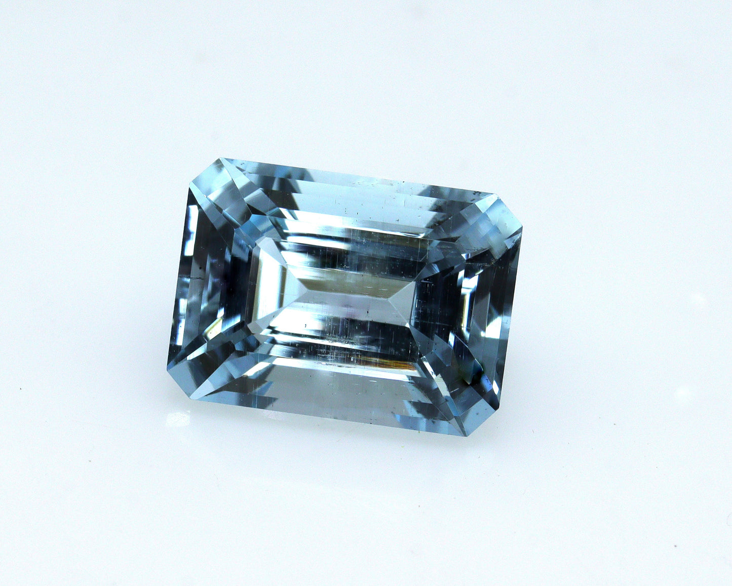 3.8 Ct Emerald Cut Aquamarine Gemstone for Engagement Ring | 11x8 mm Natural Blue Aquamarine Rectangle Stone, Genuine Real Aquamarine