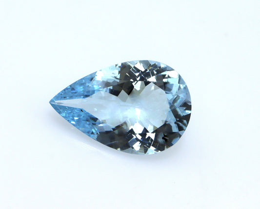 4.5 Ct Natural Aquamarine Pear Cut • AAA Medium Blue Aquamarine • Unheated Eye-Clean Gemstone • Pear Aquamarine for Engagement Ring