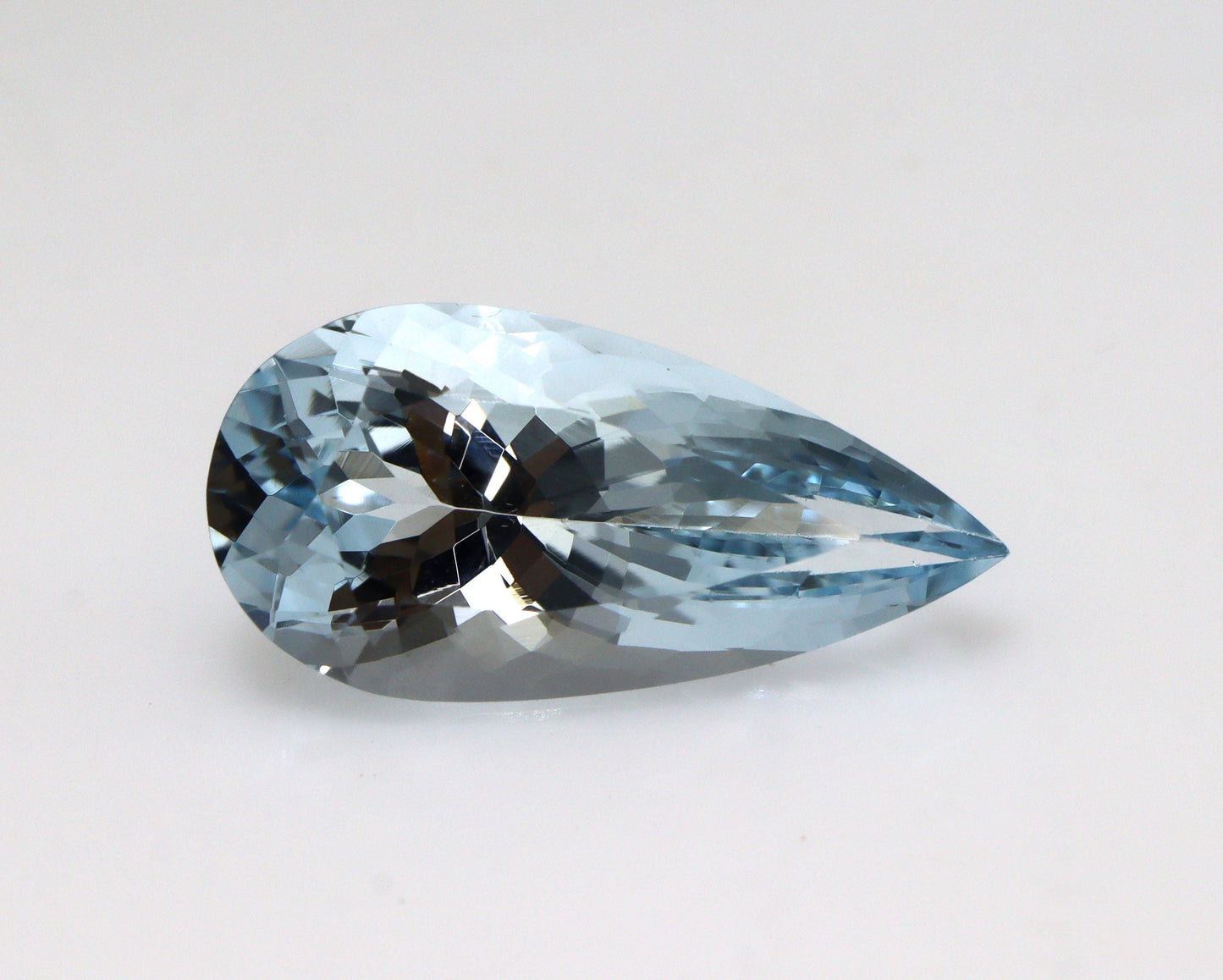 5.6 Ct Aquamarine Pear Gemstone • 18x9mm AAA+ Light Blue • Long Drop for Necklace • Natural Loose Stone • Eye Clean, Unheated