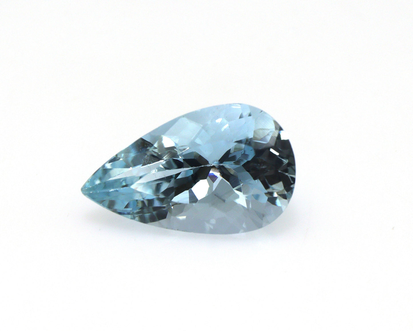 3.1 Ct Dark Blue Aquamarine Pear | AAA++ Loupe Clean Gemstone | Natural Pear Cut March Birthstone | Wedding Ring Stone