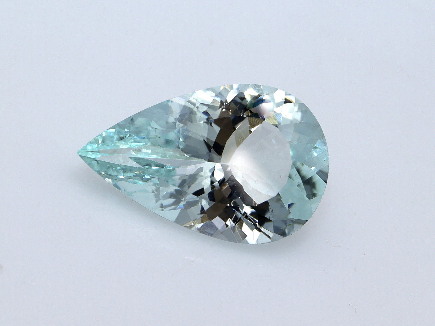 SPARKLING! 12.3 Cts AAA Natural Aquamarine Pear Cut, Light Greenish Loupe Clean, Green Aquamarine, Big Aquamarine Pear Pendant, Pear Ring