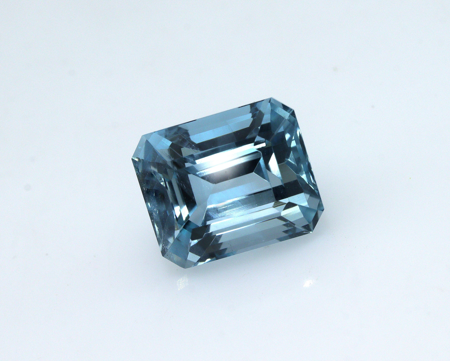 3.9ct Emerald Cut Aquamarine | Natural Medium-Dark Blue Gem | AAA Loose Aquamarine for Ring | Faceted Gemstone, Aquamarine Emerald Cut Ring